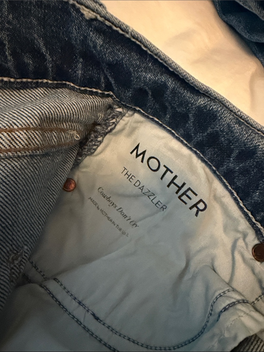 MOTHER The Dazzler Women's Medium Blue Boyfriend Jeans